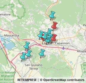 Mappa Via Nicolò Paganini, 55100 Lucca LU, Italia (4.84167)
