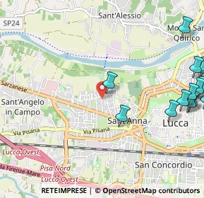 Mappa Via Nicolò Paganini, 55100 Lucca LU, Italia (1.55308)