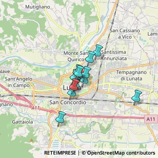 Mappa Via del Gonfalone, 55100 Lucca LU, Italia (1.10917)