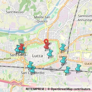 Mappa Via del Gonfalone, 55100 Lucca LU, Italia (1.26083)