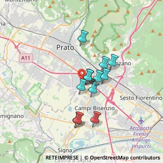 Mappa Via Bassa dei confini, 59100 Prato PO, Italia (2.60846)