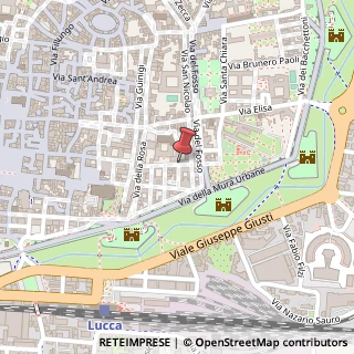 Mappa Via del Giardino Botanico, 17, 55100 Lucca, Lucca (Toscana)