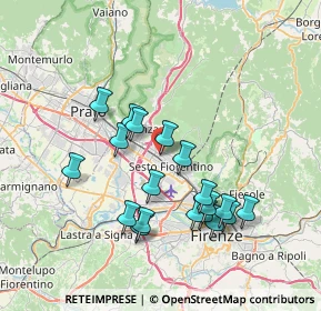 Mappa Via Ippolito Nievo, 50019 Sesto Fiorentino FI, Italia (7.10789)