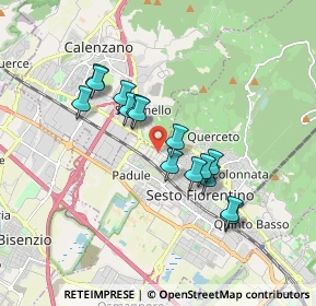 Mappa Via Vincenzo Monti, 50019 Sesto Fiorentino FI, Italia (1.51133)