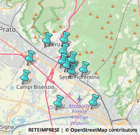 Mappa Via Vincenzo Monti, 50019 Sesto Fiorentino FI, Italia (2.80667)