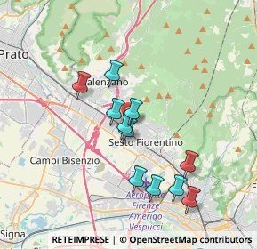 Mappa Via Vincenzo Monti, 50019 Sesto Fiorentino FI, Italia (3.29364)