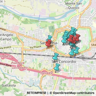 Mappa Via Tagliate di S. Donato, 55100 Lucca LU, Italia (0.9435)