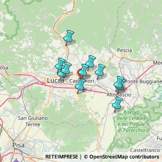 Mappa Via Francesco Banchieri, 55012 Capannori LU, Italia (5.26818)