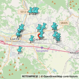 Mappa Via Francesco Banchieri, 55012 Capannori LU, Italia (3.73889)