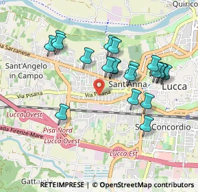 Mappa Via Aldo Muston, 55100 Lucca LU, Italia (0.906)