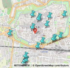 Mappa Piazza del Giglio, 55100 Lucca LU, Italia (0.651)