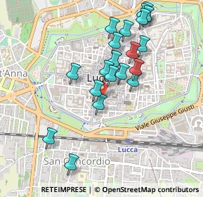 Mappa Piazza del Giglio, 55100 Lucca LU, Italia (0.467)