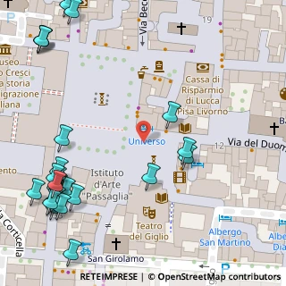 Mappa Piazza del Giglio, 55100 Lucca LU, Italia (0.084)