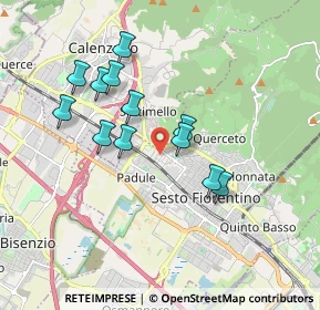 Mappa Via Ippolito Nievo, 50019 Sesto Fiorentino FI, Italia (1.645)