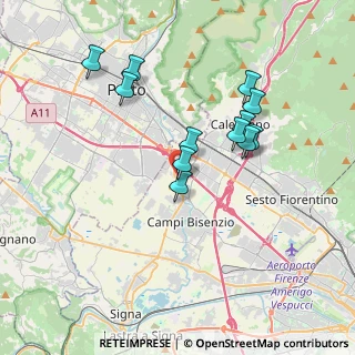 Mappa Via dei Confini, 50010 Campi Bisenzio FI, Italia (3.40667)
