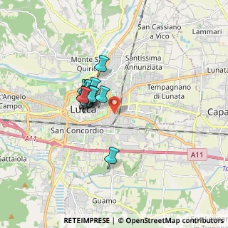 Mappa Via Angelo Orzali, 55100 Lucca LU, Italia (1.255)