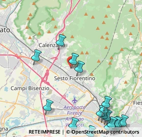 Mappa Via dell'Olmo, 50019 Sesto Fiorentino FI, Italia (6.6285)