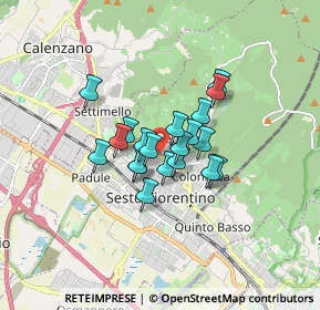 Mappa Via Napoli, 50019 Sesto Fiorentino FI, Italia (1.097)