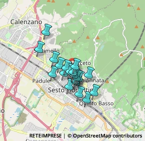 Mappa Via Napoli, 50019 Sesto Fiorentino FI, Italia (1.148)