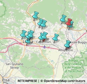 Mappa Via Carlo Piaggia, 55012 Capannori LU, Italia (6.41667)