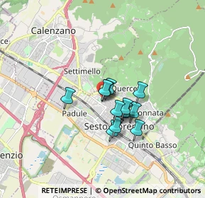 Mappa Via di Calenzano, 50019 Sesto Fiorentino FI, Italia (1.12385)