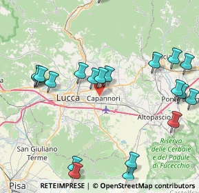 Mappa 55012 Capannori LU, Italia (10.32)