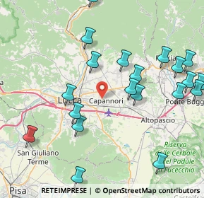 Mappa 55012 Capannori LU, Italia (9.8965)