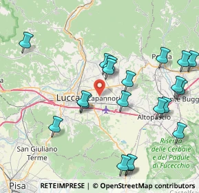 Mappa 55012 Capannori LU, Italia (9.4095)