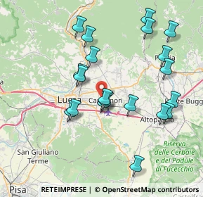 Mappa 55012 Capannori LU, Italia (7.9615)