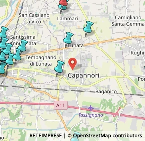 Mappa 55012 Capannori LU, Italia (3.4885)