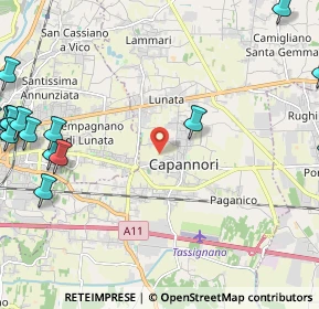 Mappa 55012 Capannori LU, Italia (3.7385)