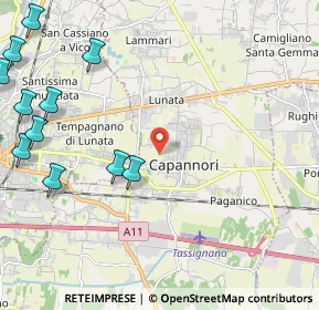 Mappa 55012 Capannori LU, Italia (3.8015)
