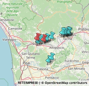 Mappa 55012 Capannori LU, Italia (10.07438)