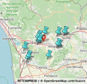 Mappa 55012 Capannori LU, Italia (10.85357)