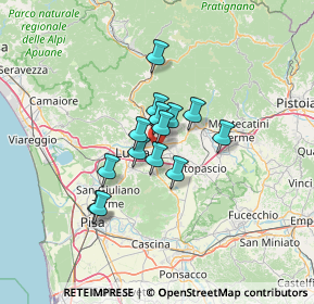 Mappa 55012 Capannori LU, Italia (8.98071)