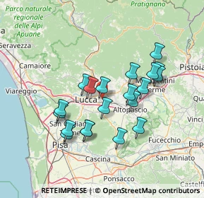 Mappa 55012 Capannori LU, Italia (12.8185)