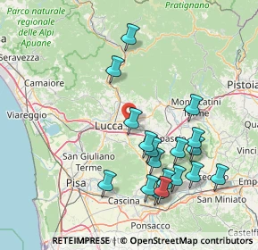 Mappa 55012 Capannori LU, Italia (16.63389)