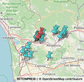 Mappa 55012 Capannori LU, Italia (10.1405)