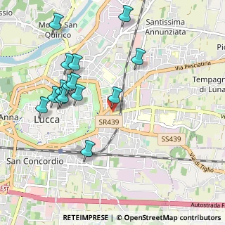 Mappa Via di Tiglio, 55100 Arancio LU, Italia (1.09667)
