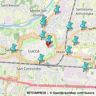 Mappa Via Santa Chiara, 55100 Lucca LU, Italia (1.07077)