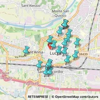 Mappa Via Santa Giustina, 55100 Lucca LU, Italia (0.8555)