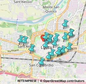 Mappa Via Santa Maria Corteorlandini, 55100 Lucca LU, Italia (0.8245)