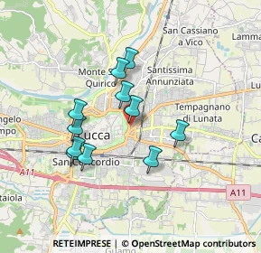 Mappa Via V. Lunardi, 55100 Lucca LU, Italia (1.51)