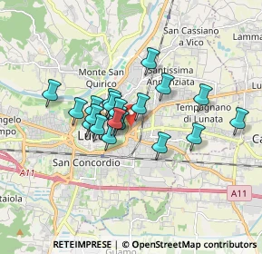Mappa Via V. Lunardi, 55100 Lucca LU, Italia (1.2965)