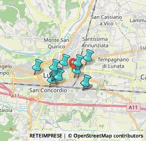 Mappa Via V. Lunardi, 55100 Lucca LU, Italia (1.08417)