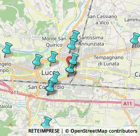 Mappa Via V. Lunardi, 55100 Lucca LU, Italia (1.97286)
