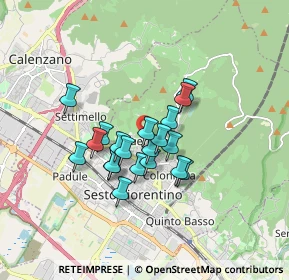 Mappa Via del Gavine, 50019 Sesto Fiorentino FI, Italia (1.271)