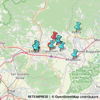 Mappa Via Colombini, 55012 Capannori LU, Italia (5.02333)