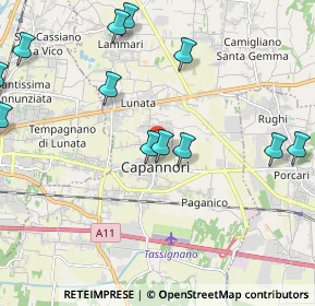 Mappa Via Cardinale Alfredo Pacini, 55012 Capannori LU, Italia (2.52667)