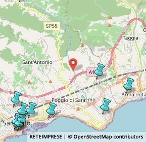 Mappa Via Molini Bianchi Grossi, 18038 Sanremo IM, Italia (3.72923)